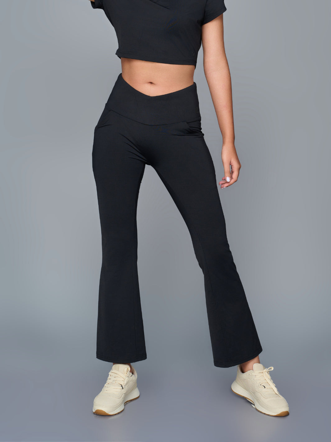 Swoosh Boot Cut Flair Pants (B)