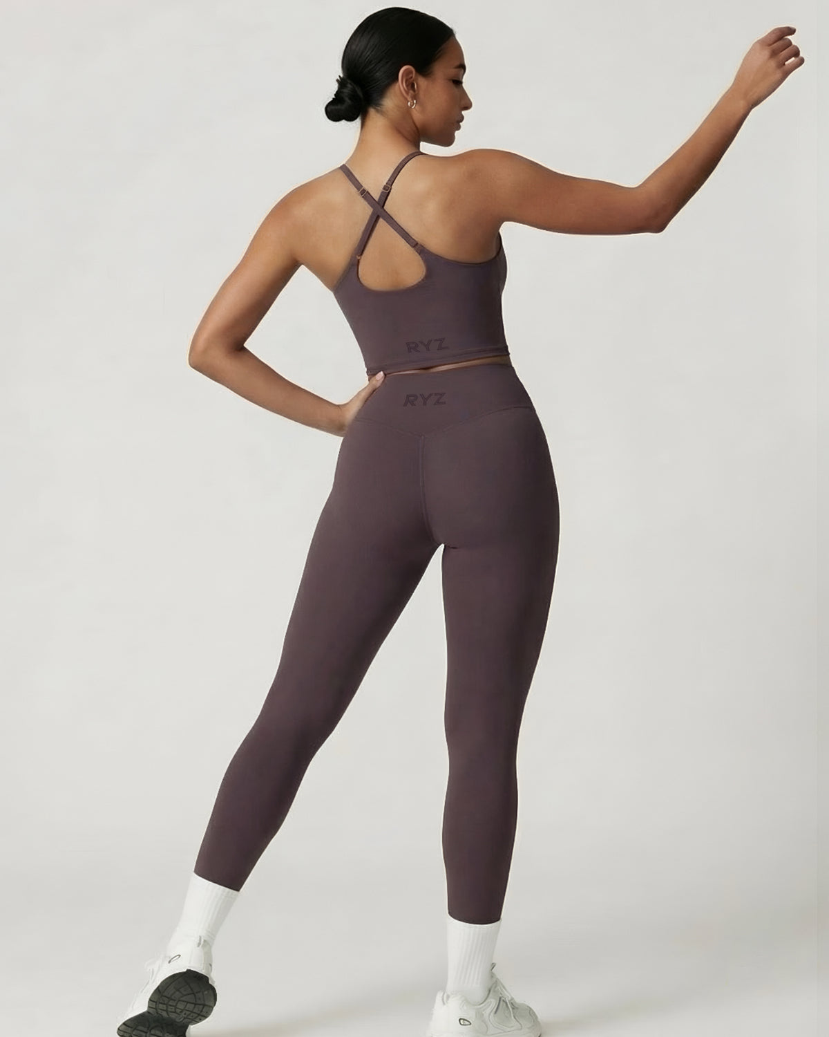 Core Sculpt Fit Leggings | No Front Seam | High Waist Sculpting | Softretch® (Purple)