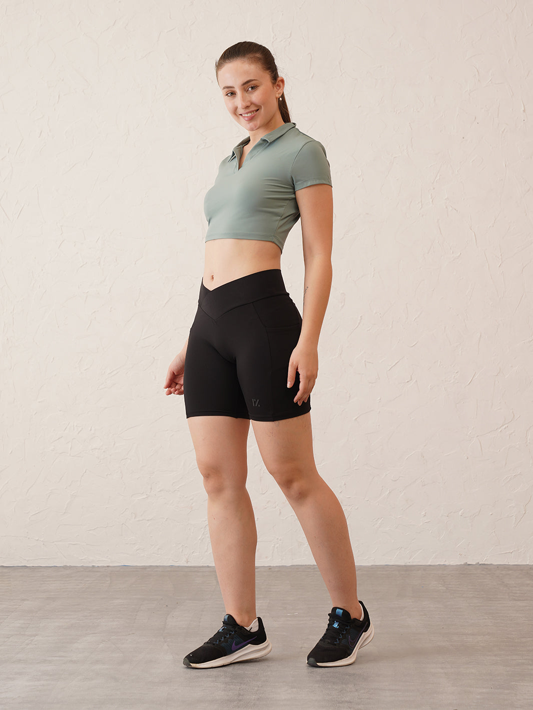 CORE Collar Crop Polo Top