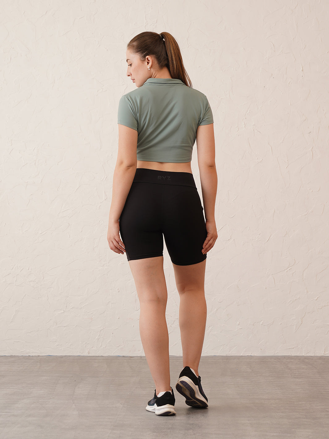 CORE Collar Crop Polo Top