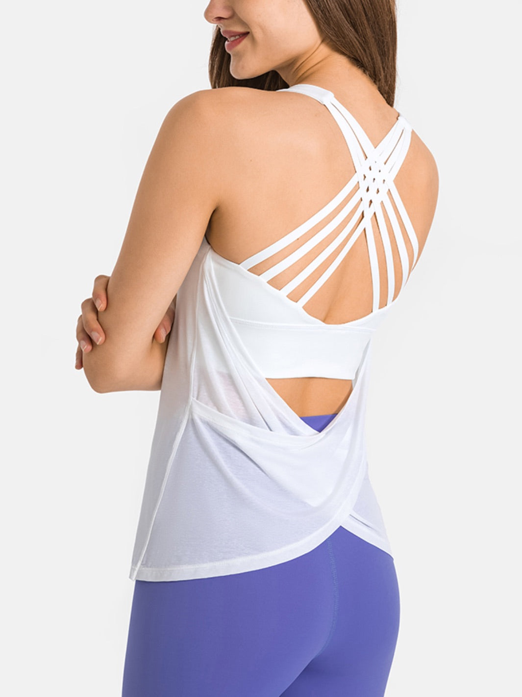 Built shops in padded sports bra