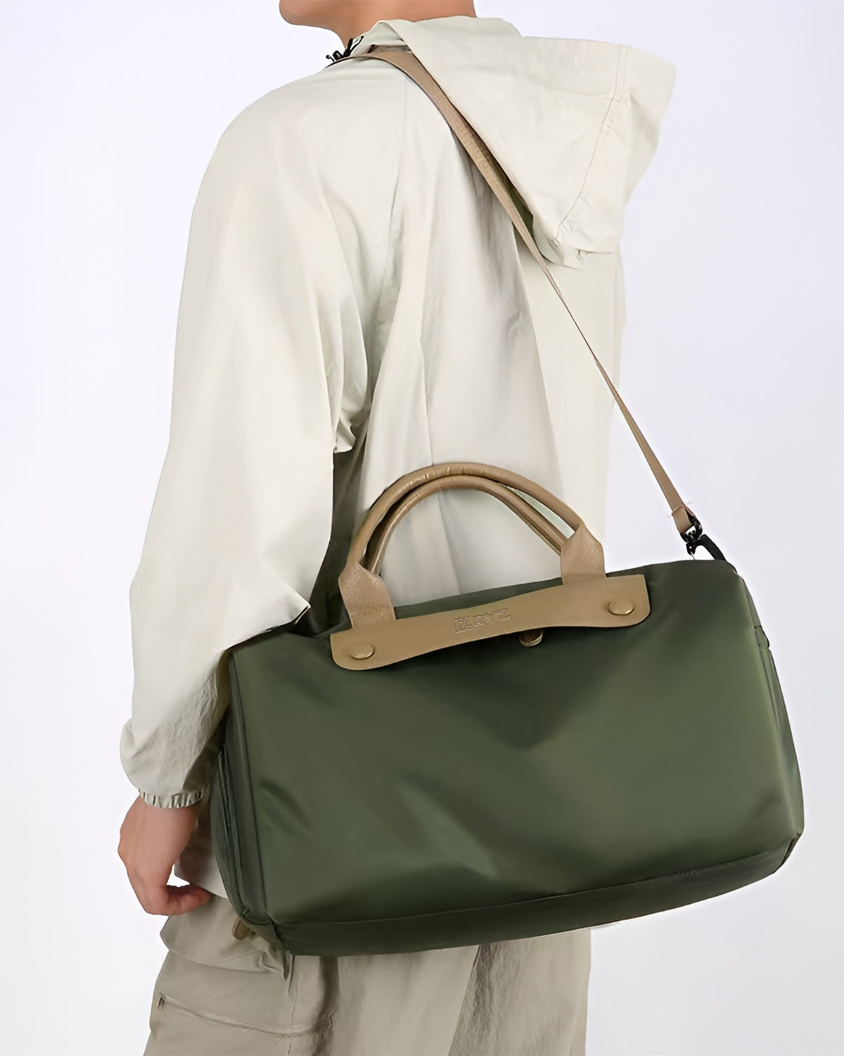 RYZ Active Bag - Carry All | Leather Series (OB) | Premium Gym Bag | Luxury Travel Duffle