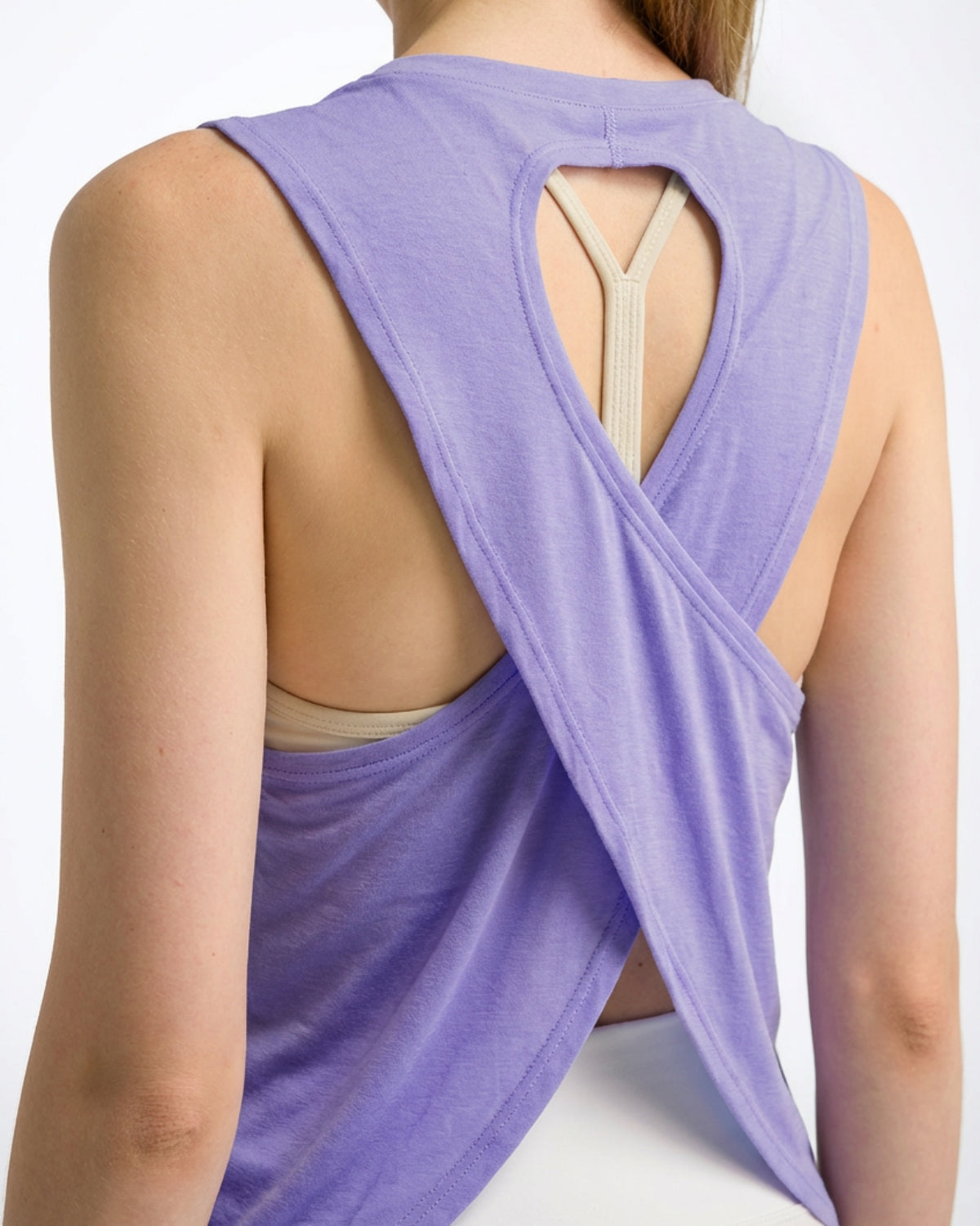 Swoosh Air Over Top | Open Back Breathable Workout Tank | Lightweight Activewear (Purple)
