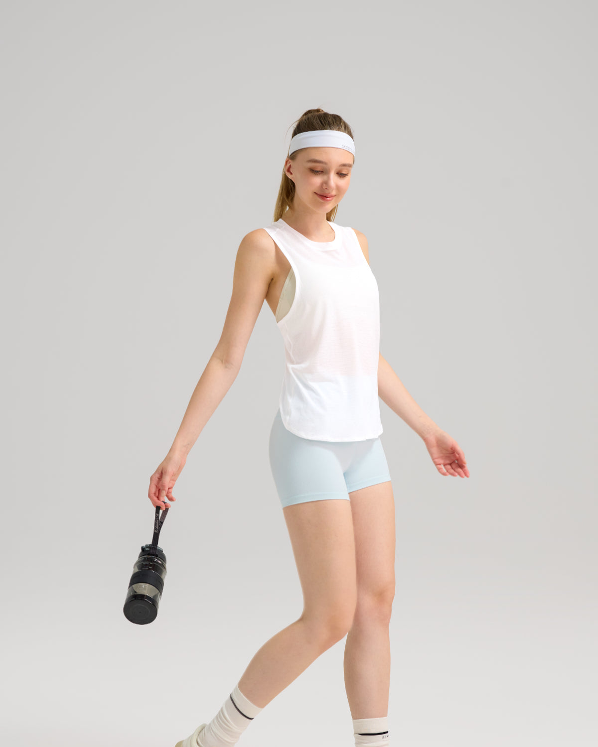Swoosh Air Over Top | Open Back Breathable Workout Tank | Lightweight Activewear (White)