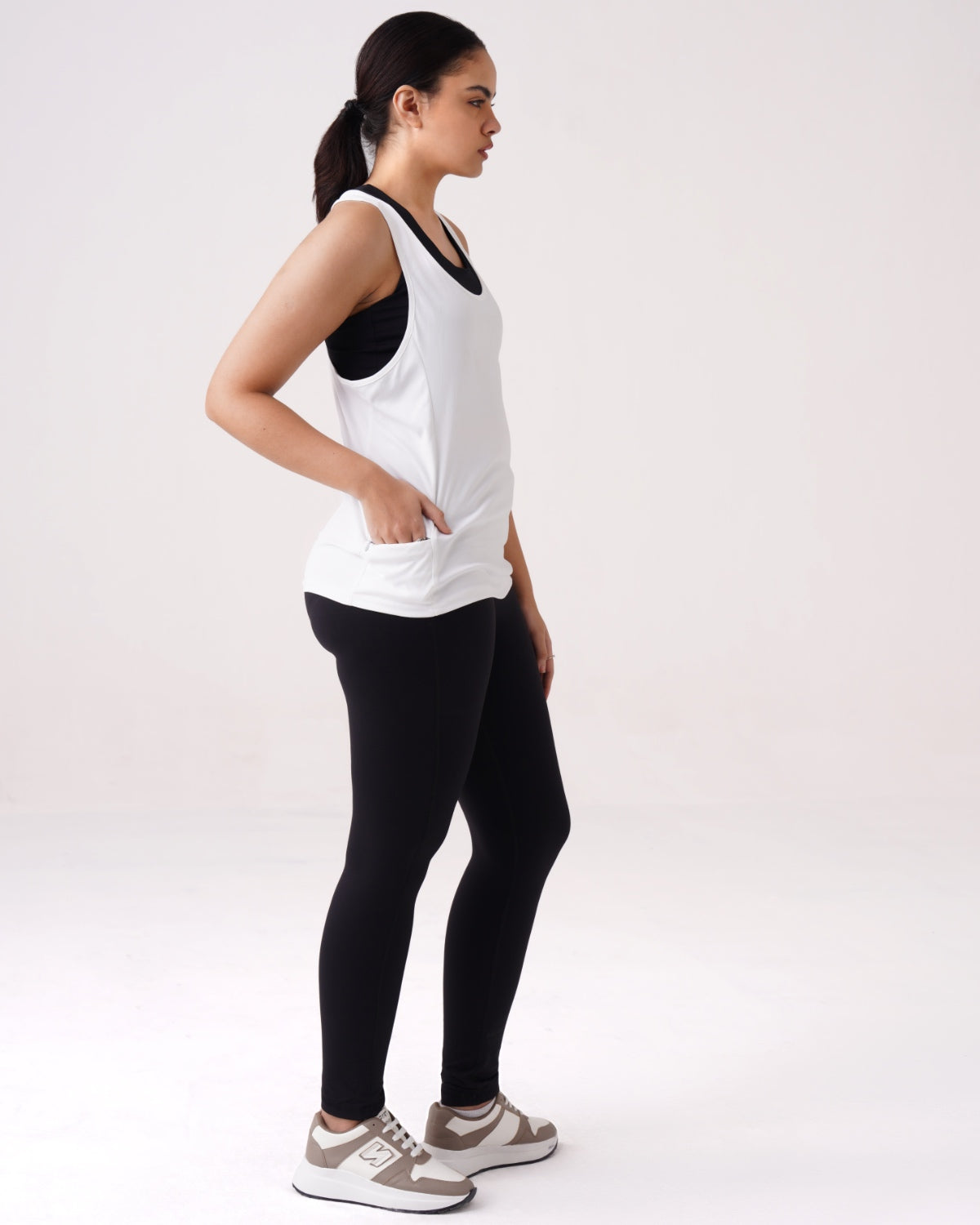 Core Racer-back Tank Top with Pockets | Relaxed fit