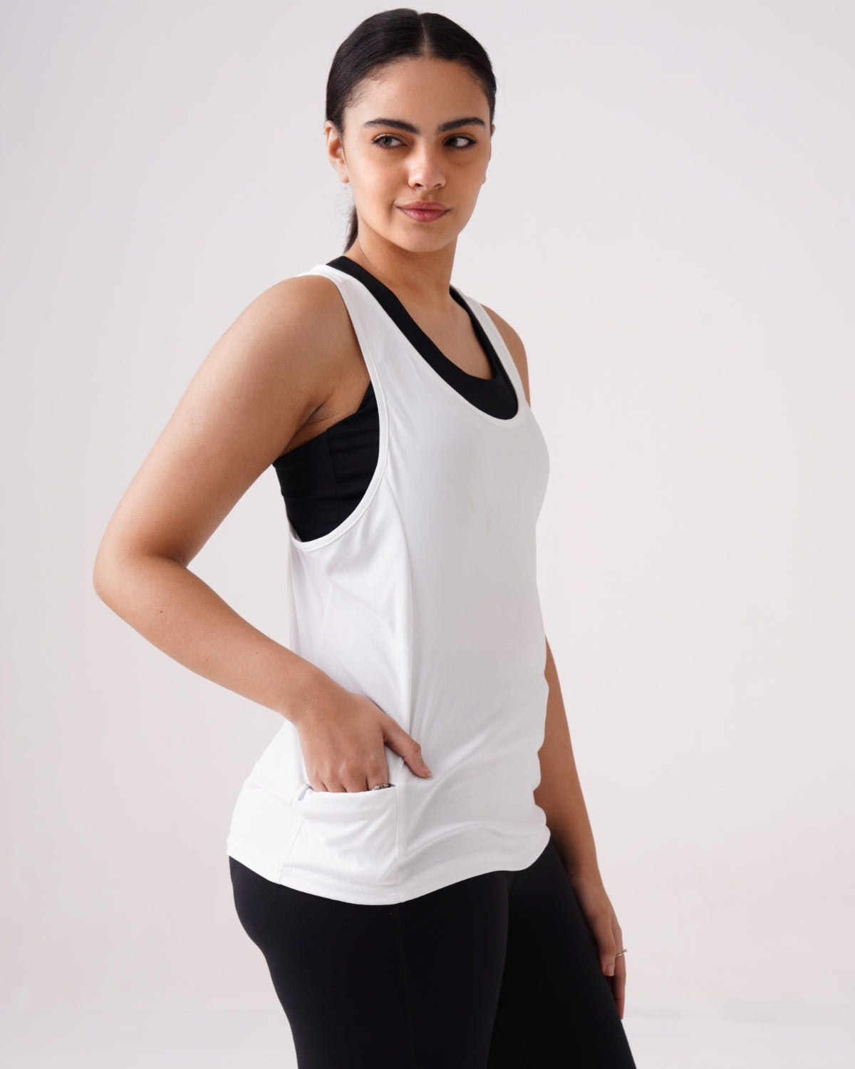 Core Racer-back Tank Top with Pockets | Relaxed fit