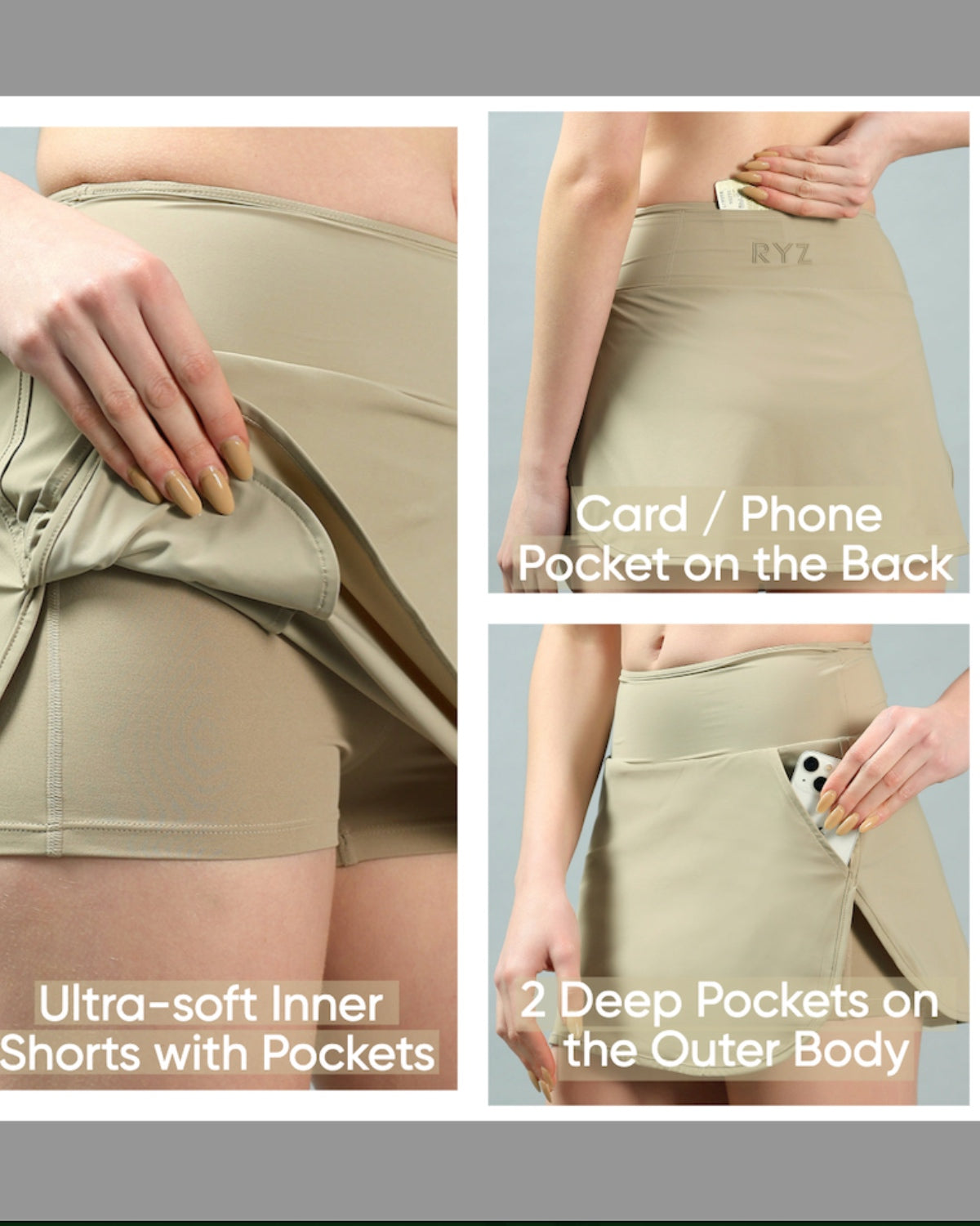 Core Skort | Golf Skirt with built-in Shorts | Original Softretch® | Tennis (W)