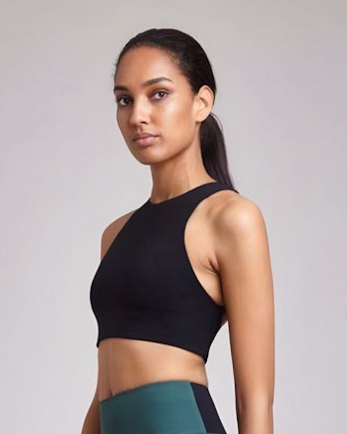 Original Softretch® AeroCross Bra | Removable Padding -Black Sage Green -S