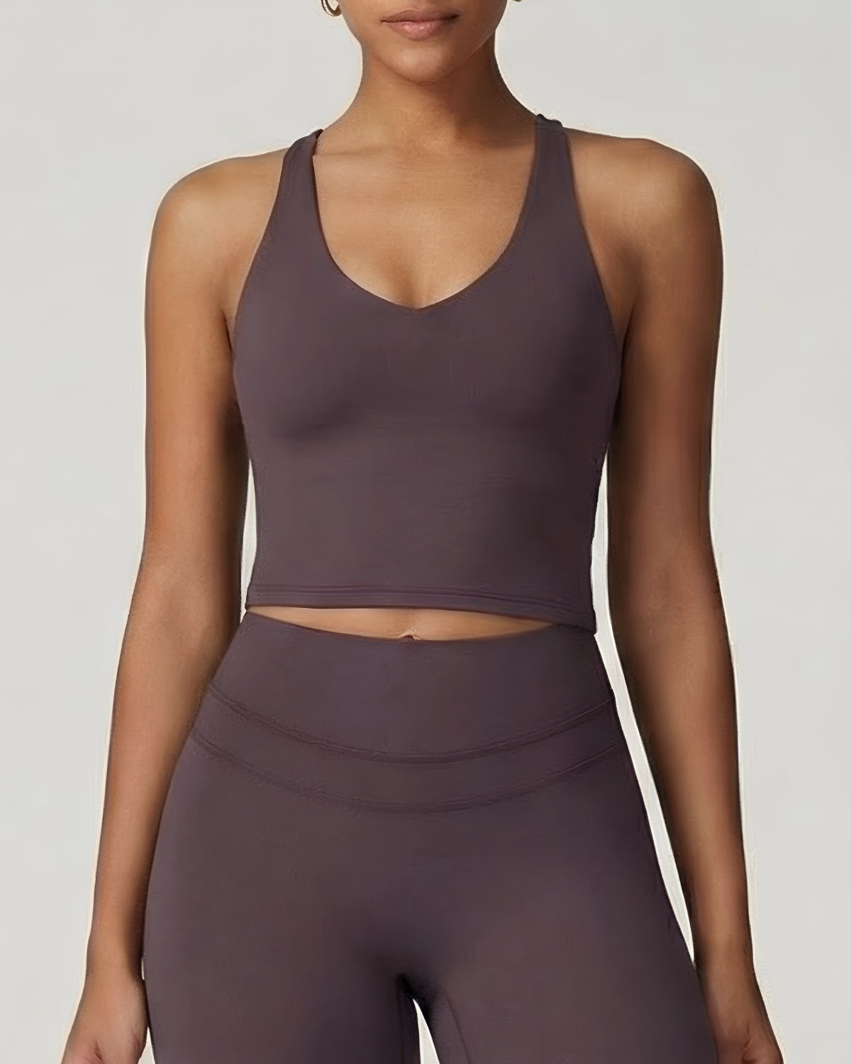 Core Sculpt Fit Tank | Adjustable Cross-Back | Removable Pads | Softretch® (purple)