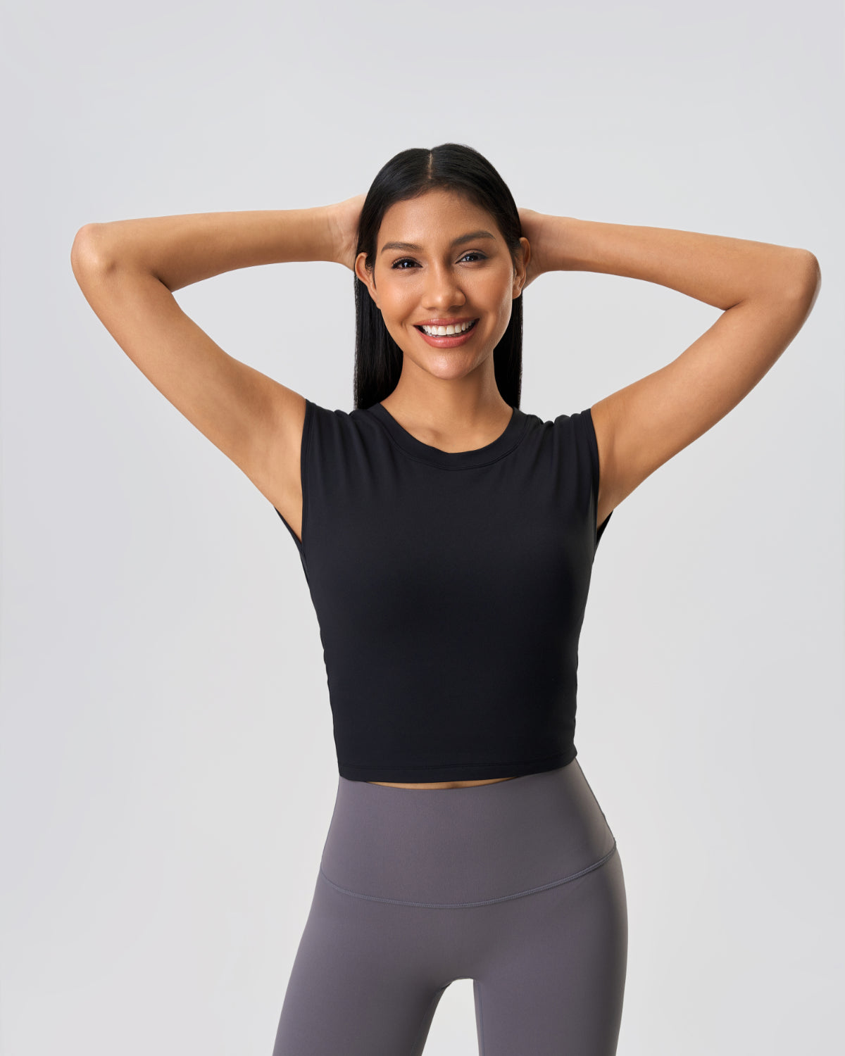 Original Swoosh Padded Knot Blot Flex Tank (B) | Open Back | Softretch® (Black)