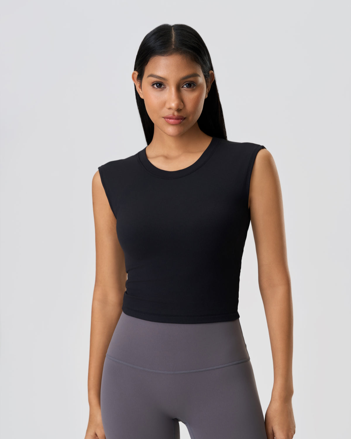 Original Swoosh Padded Knot Blot Flex Tank (B) | Open Back | Softretch® (Black)