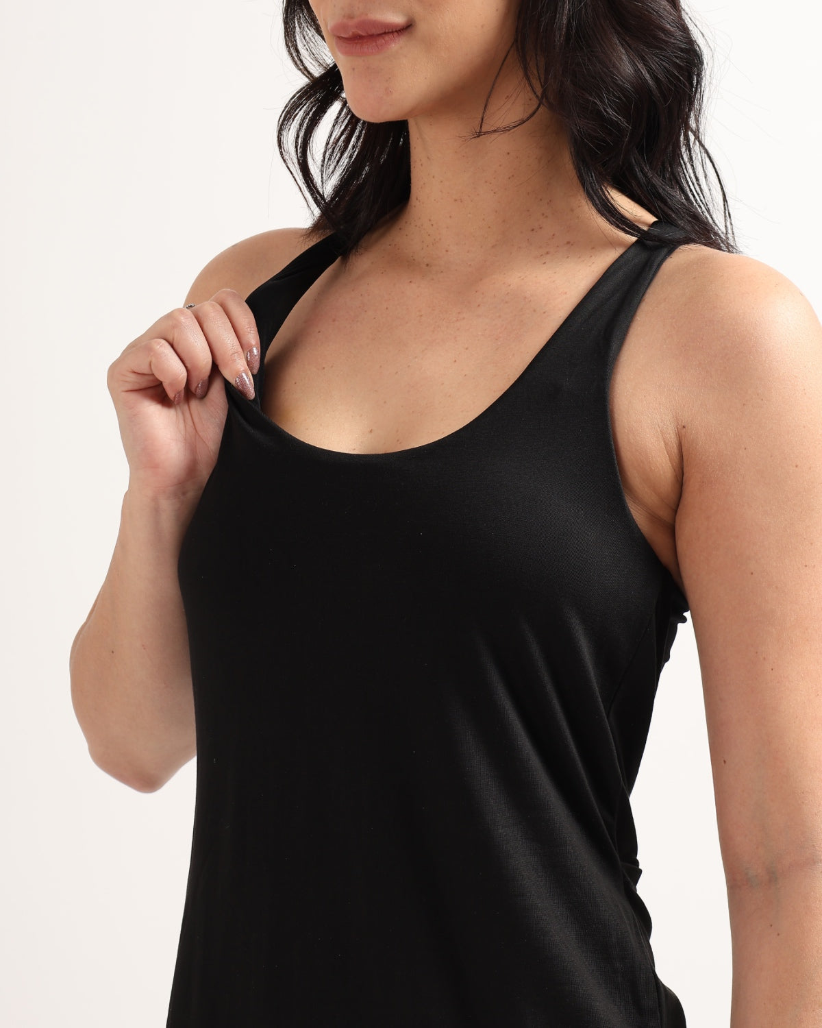 Swoosh Padded Cross-back Wrap Tank | In-built Sports bra | Yoga Top (B)