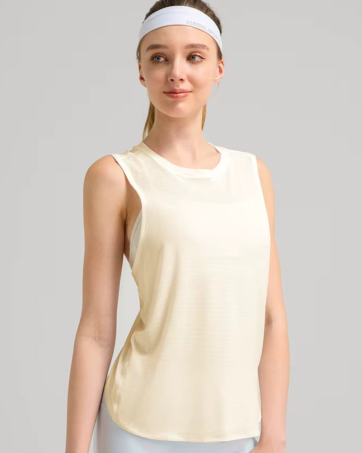 Swoosh Air Over Top | Open Back Breathable Workout Tank | Lightweight Activewear (Yellow)