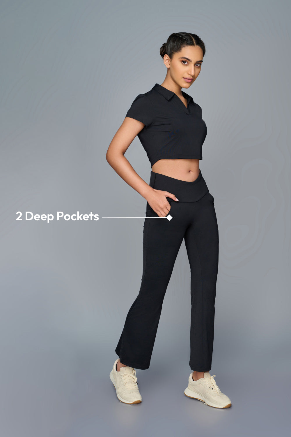 Swoosh Boot Cut Flair Pants (B)