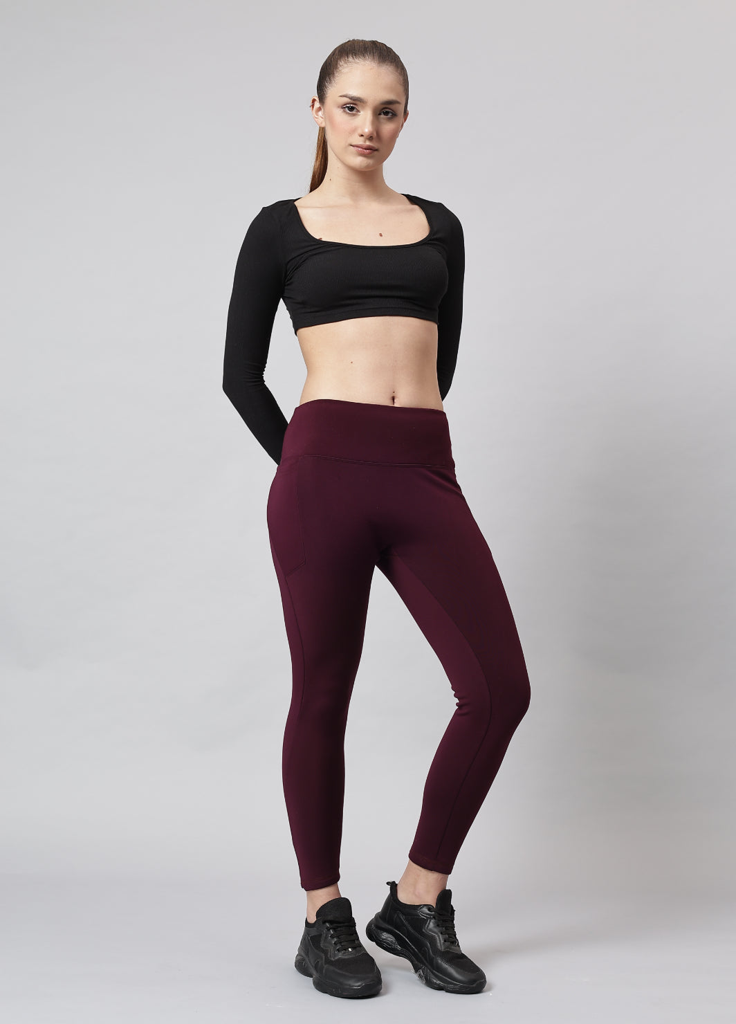 ️‍🔥 Warm-strech Leggings with Pockets | Furry Warmth (WN)