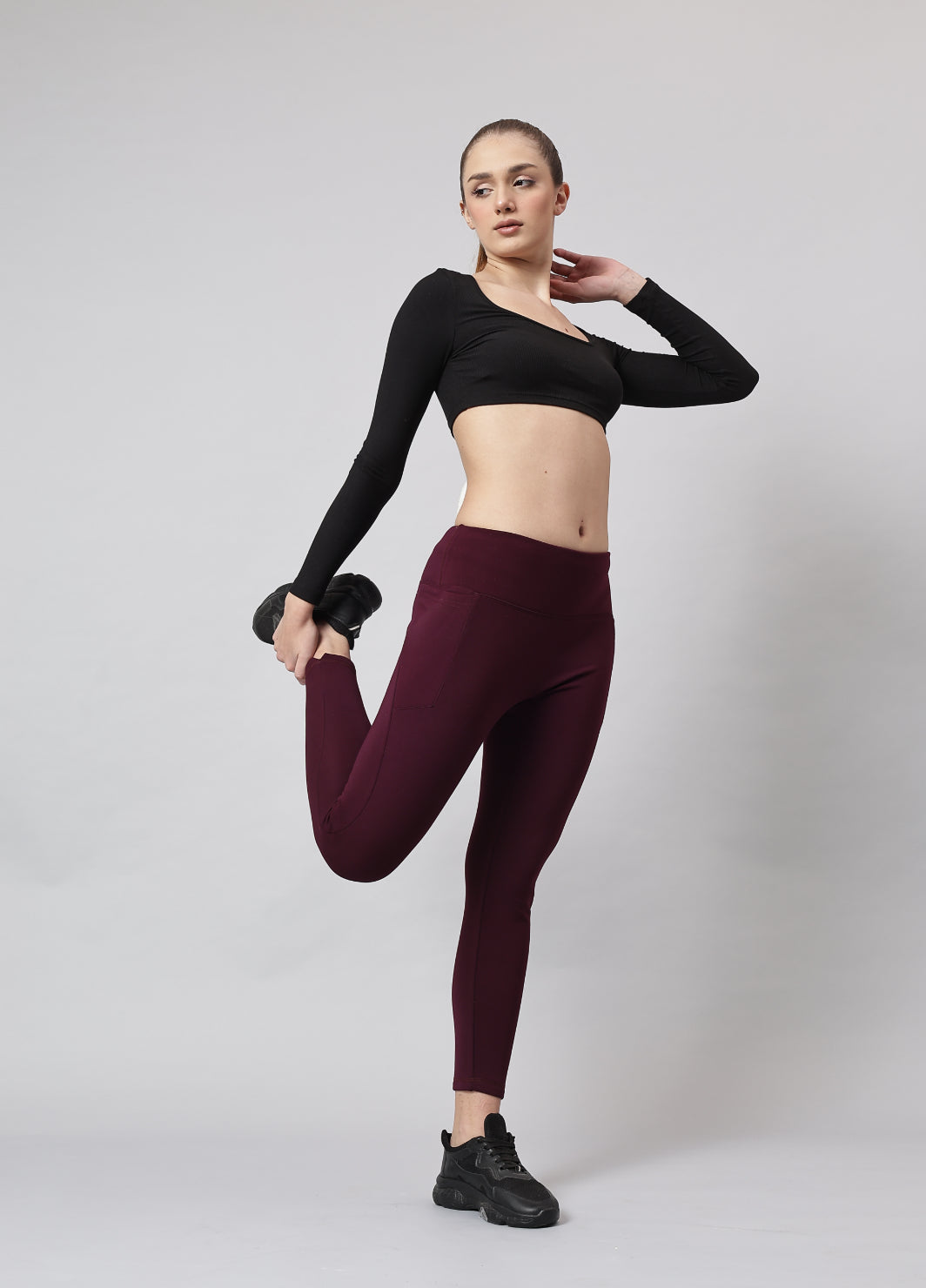 ️‍🔥 Warm-strech Leggings with Pockets | Furry Warmth (WN)