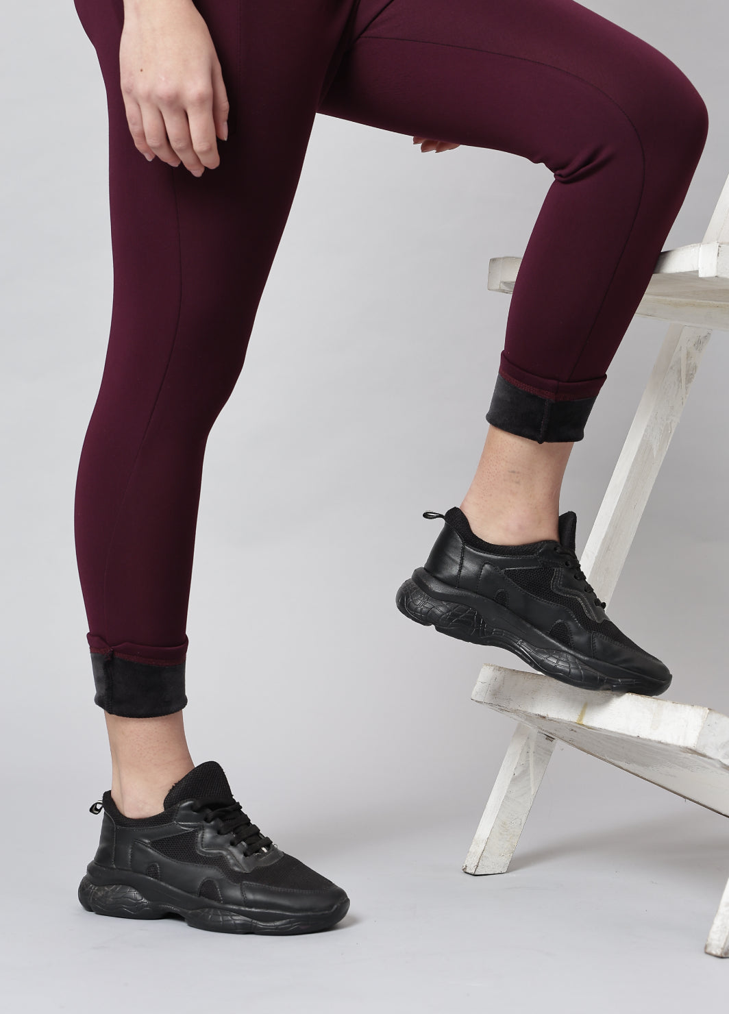 ️‍🔥 Warm-strech Leggings with Pockets | Furry Warmth (WN)