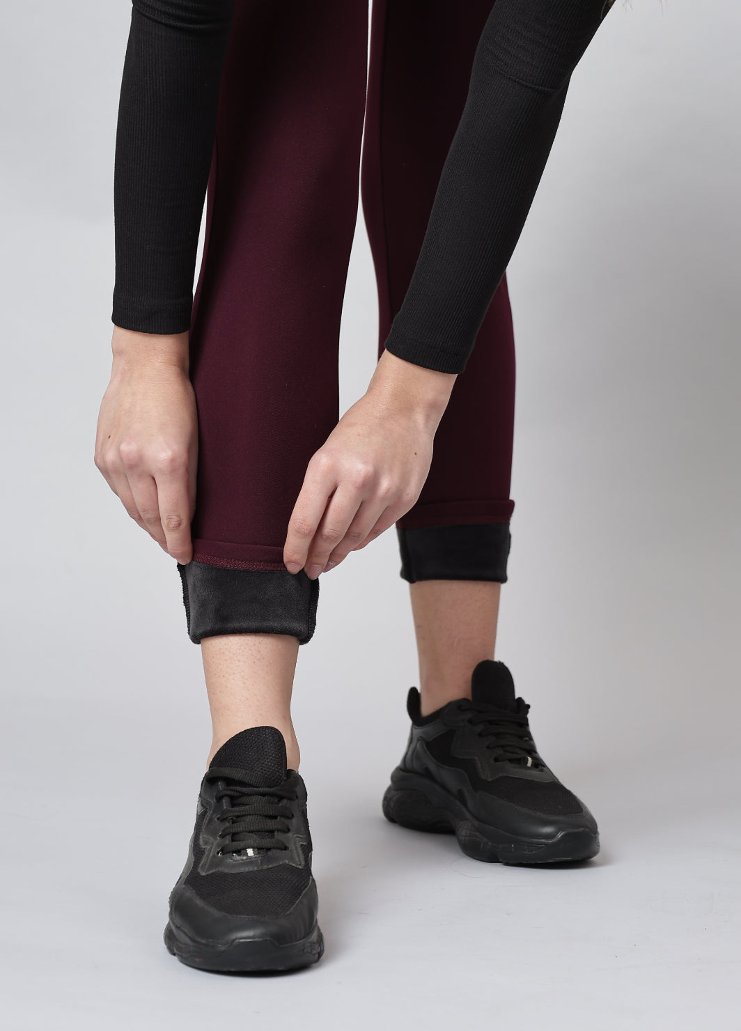 ️‍🔥 Warm-strech Leggings with Pockets | Furry Warmth (WN)