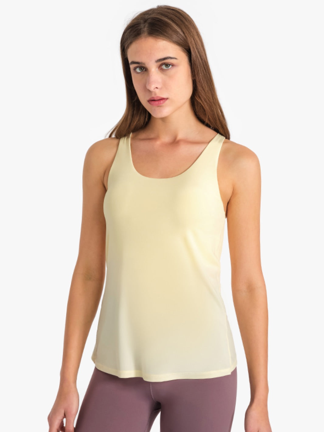 Swoosh Padded Crossback Wrap Tank | In-built Sports bra | Yoga Top (Y)