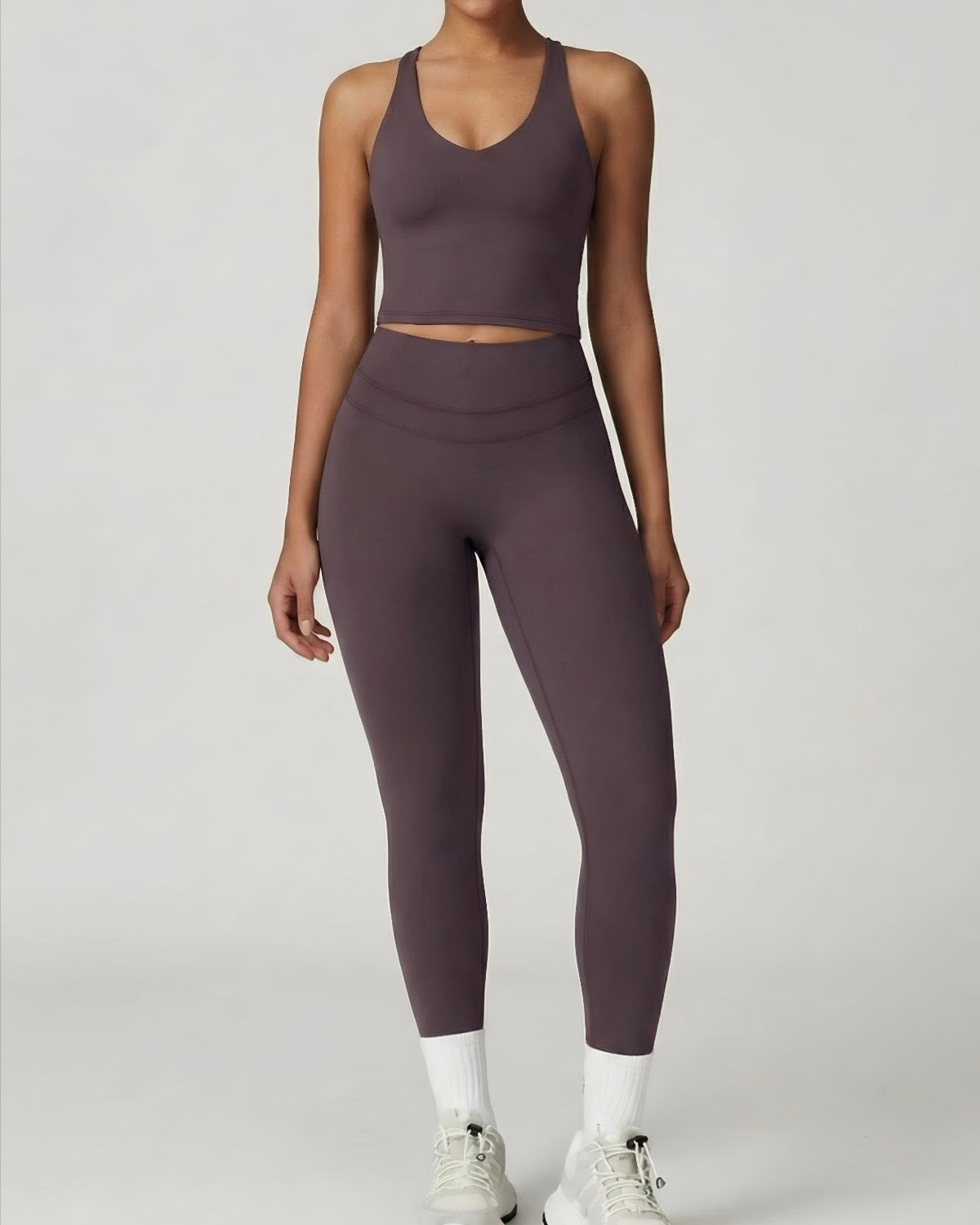 Core Sculpt Fit Leggings | No Front Seam | High Waist Sculpting | Softretch® (Purple)