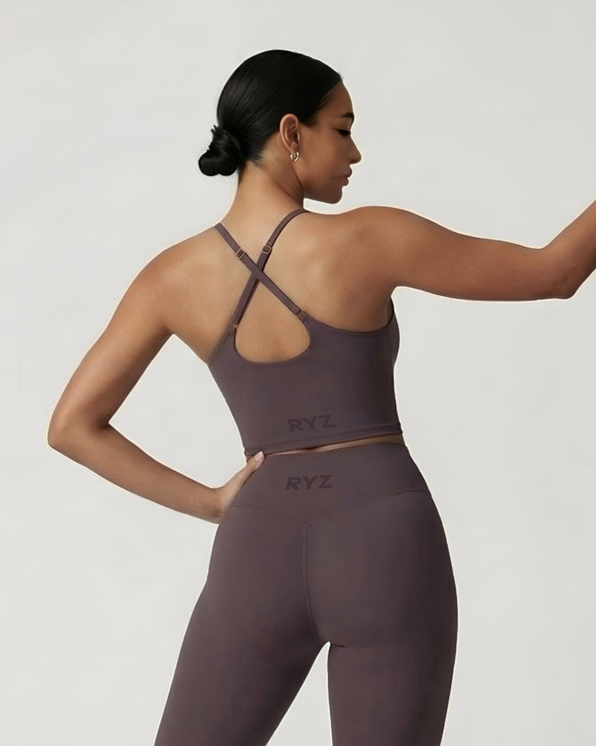 Core Sculpt Fit Tank | Adjustable Cross-Back | Removable Pads | Softretch® (purple)