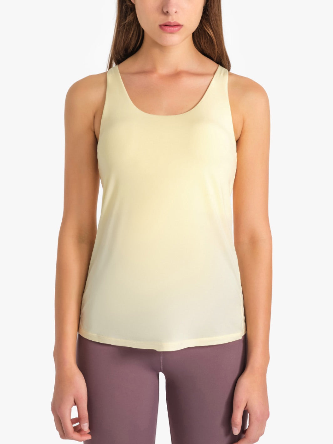 Swoosh Padded Crossback Wrap Tank | In-built Sports bra | Yoga Top (Y)