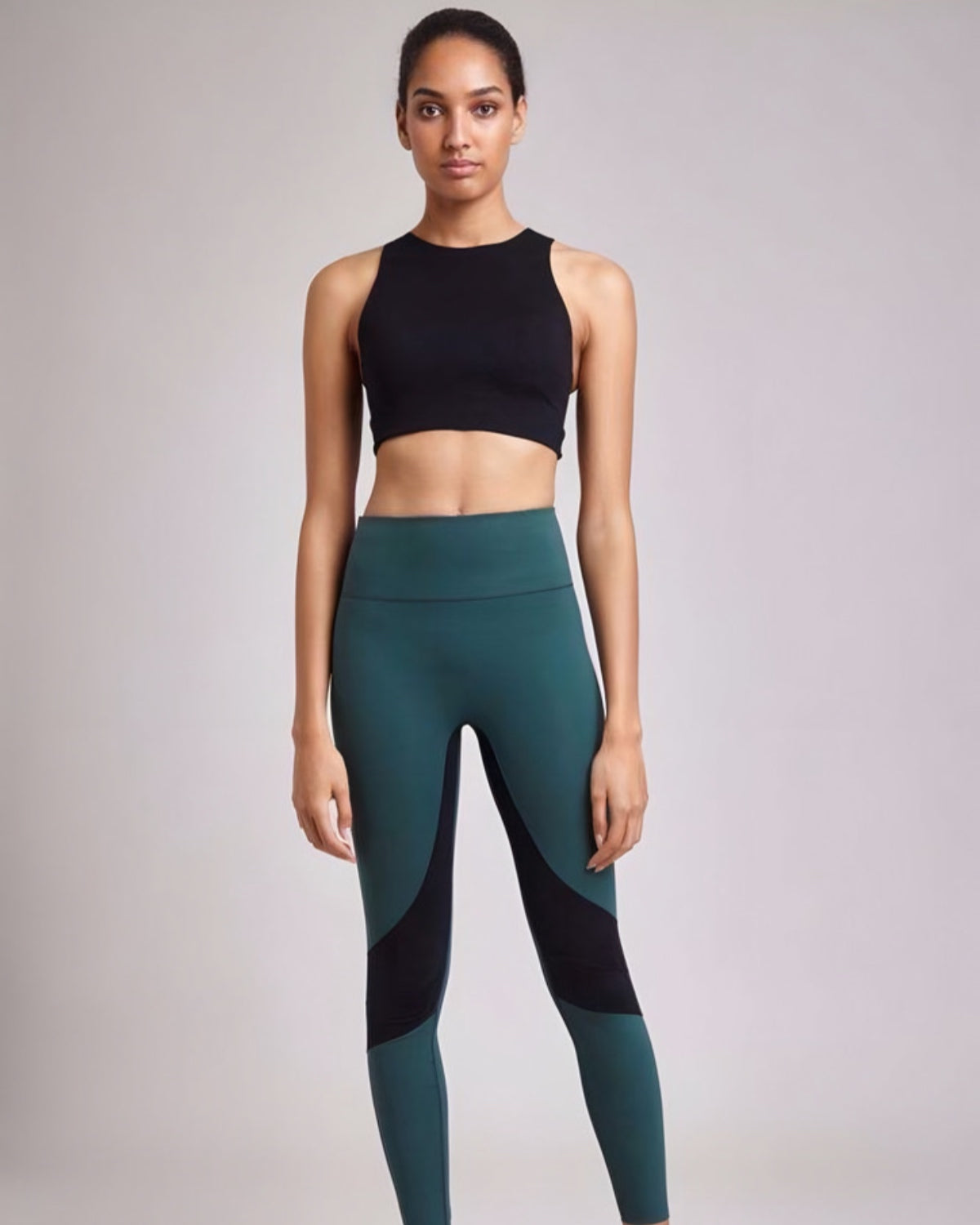 Original Softretch® AeroCross Bra | Removable Padding -Black Sage Green -S