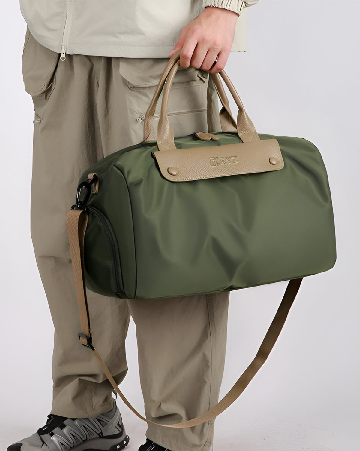 RYZ Active Bag - Carry All | Leather Series (OB) | Premium Gym Bag | Luxury Travel Duffle