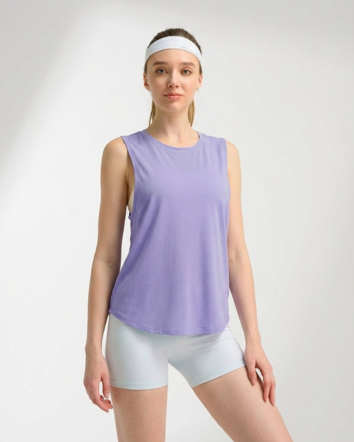 Swoosh Air Over Top | Open Back Breathable Workout Tank | Lightweight Activewear (Purple)