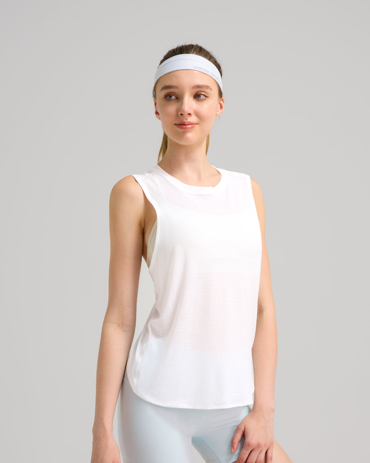 Swoosh Air Over Top | Open Back Breathable Workout Tank | Lightweight Activewear (White)