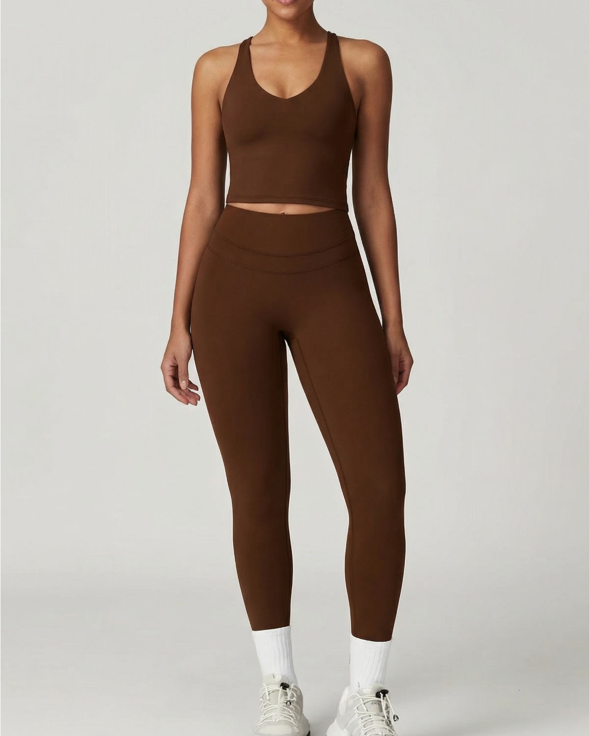 Core Sculpt Fit Set | Adjustable Straps Tank | Removable Pads | No Front Seam Leggings | Softretch® Workout Co-Ord