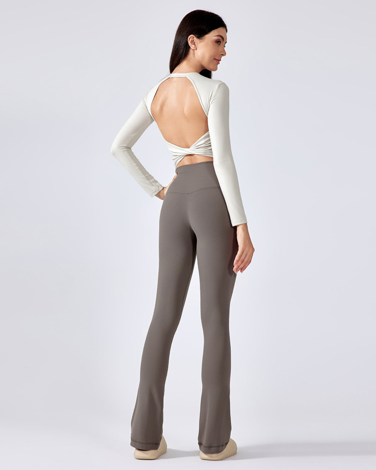 Original Swoosh Padded Knot Blot Flex Top (I) | Open Back | Softretch® (Ivory)