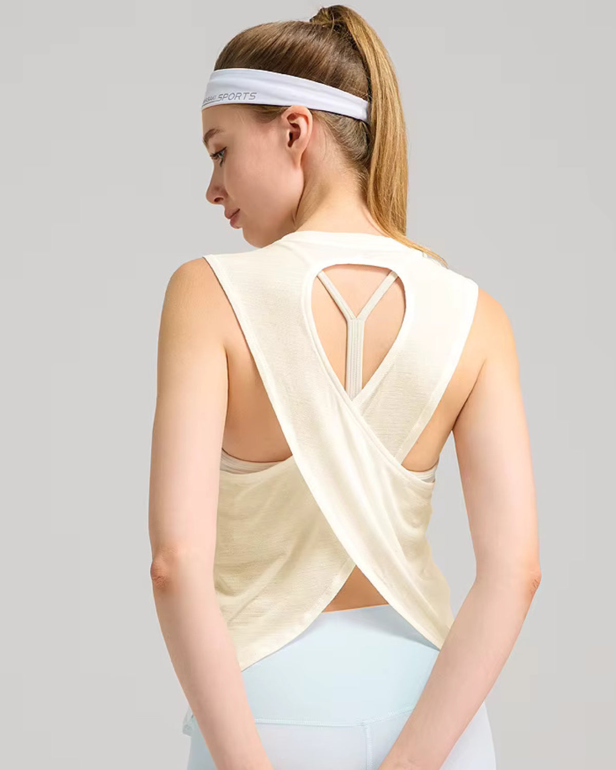 Swoosh Air Over Top | Open Back Breathable Workout Tank | Lightweight Activewear (Yellow)